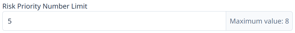 Risk Priority Number Limit
